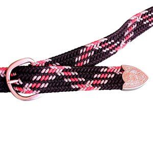 Vintage Colorado Cowboy Belt Woven Braided Silver-Tone Buckle Large 1980's